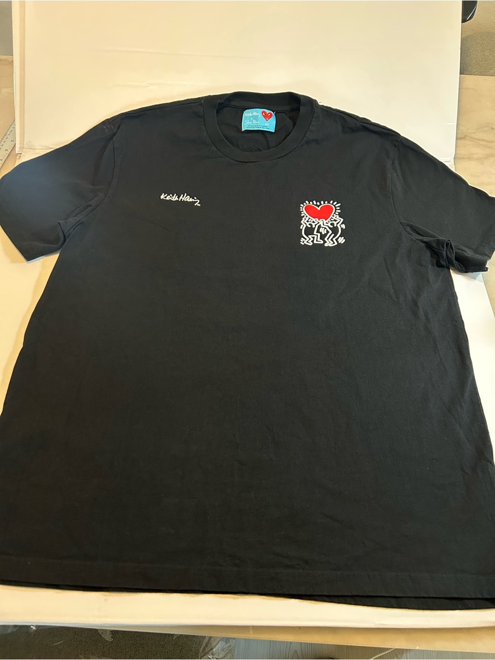 Keith Haring x Shoe Palace Black Graphic Tee Heart Size 2XL